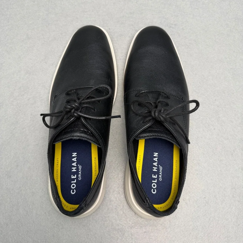 Cole Haan Grand+ Plain Toe Oxford Mens 11.5 Black Business Casual Leather C36934